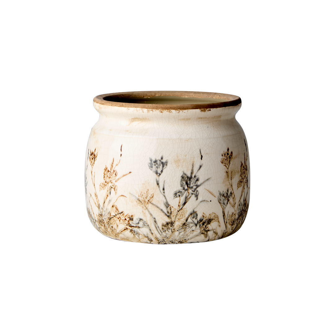 Rustic Floral Pot