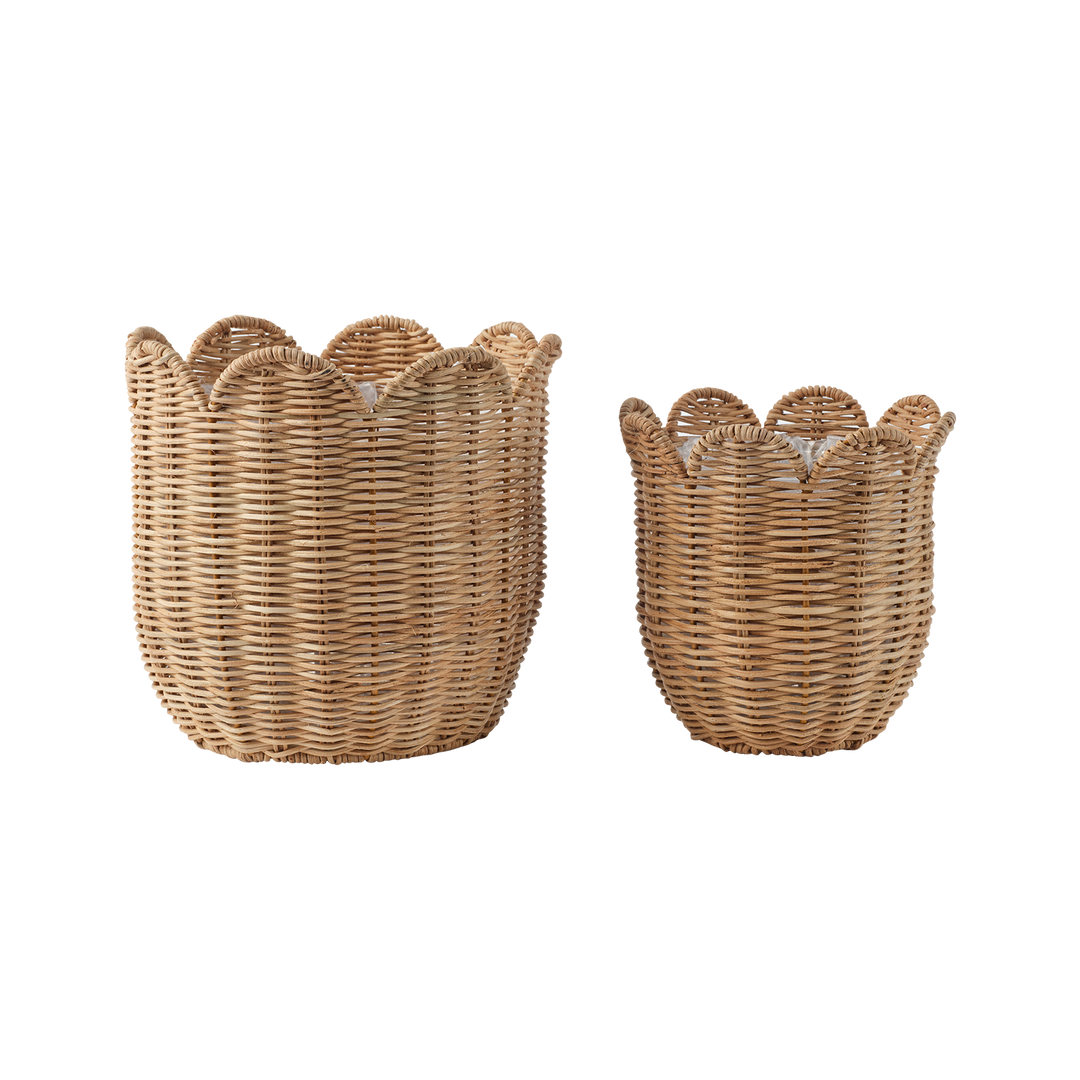 Conjunto Maceta Rattan