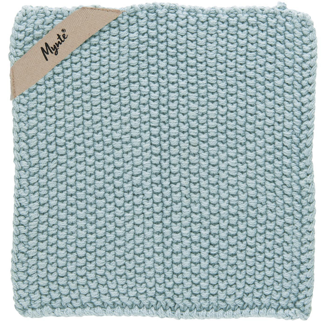 Mango de crochet azul claro