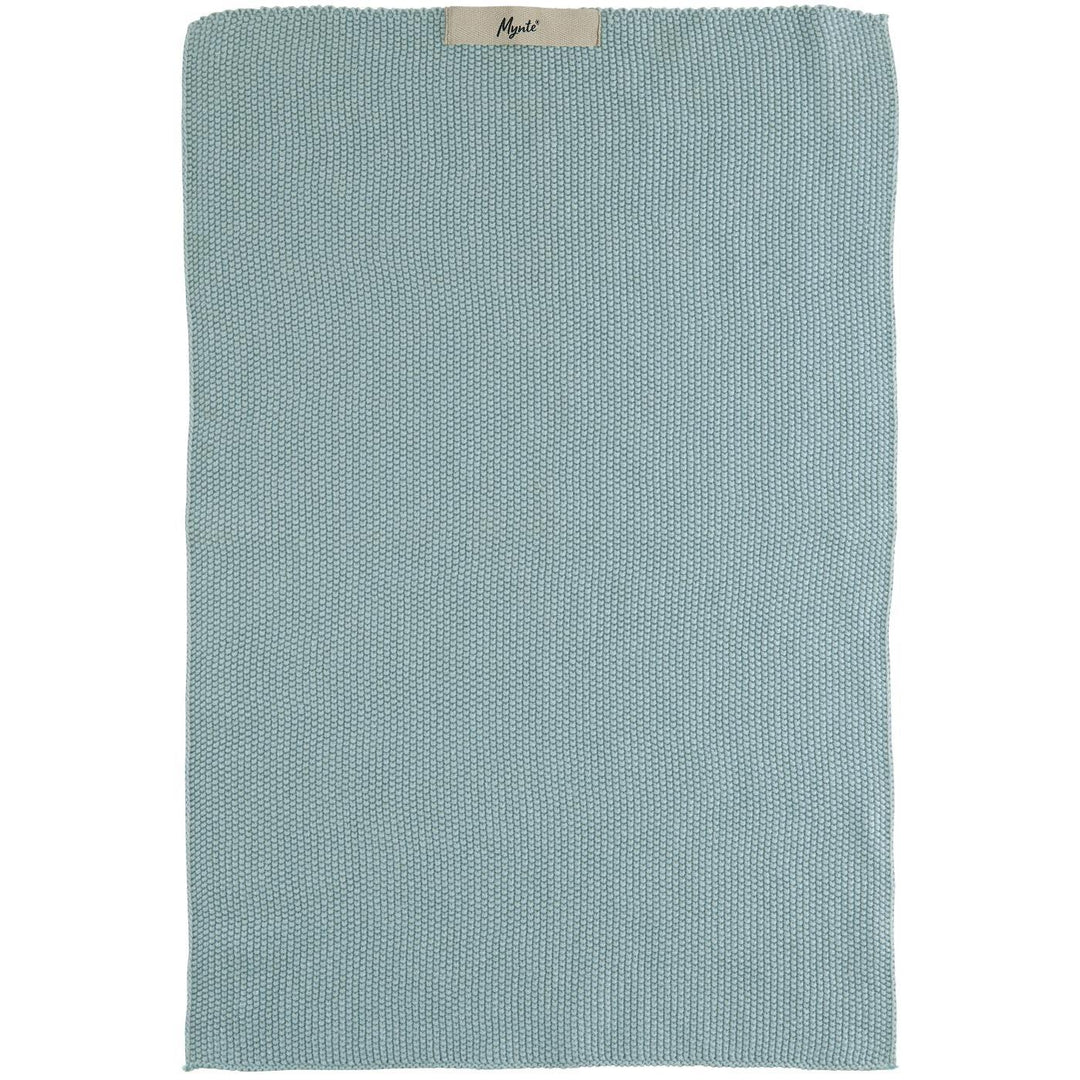 Paño de cocina de crochet azul claro