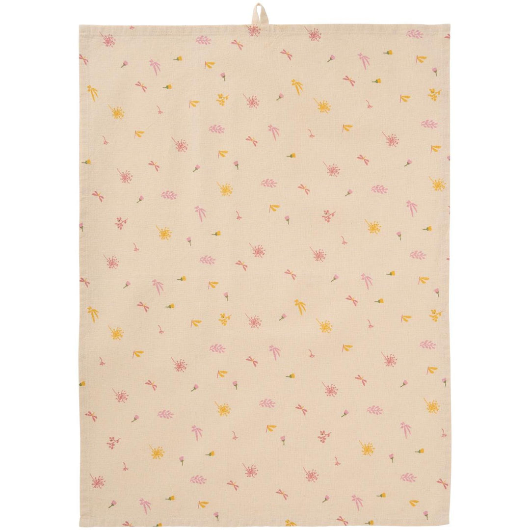 Tea Towel Floral Pink