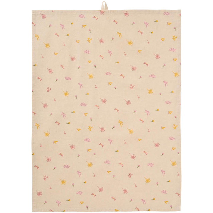 Tea Towel Floral Pink