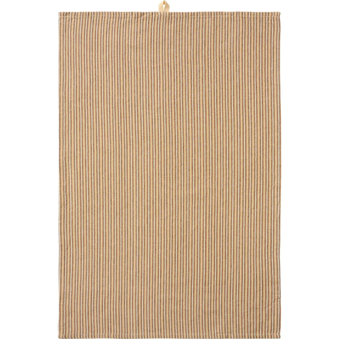 Tea Towel Castanho Azul Branco
