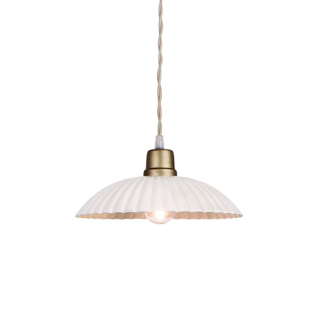 White Metal Pendant Light