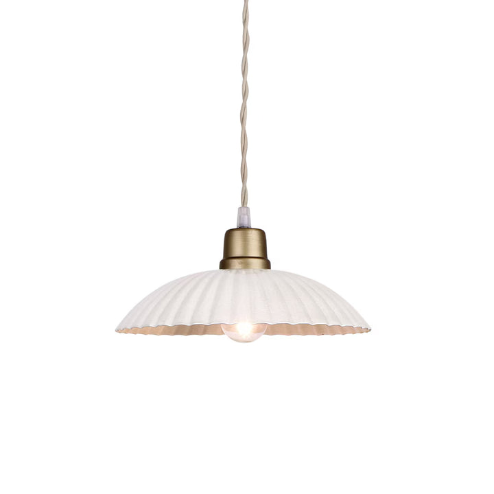 White Metal Pendant Light