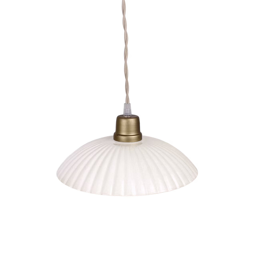 White Metal Pendant Light
