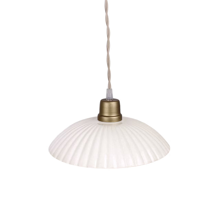 White Metal Pendant Light