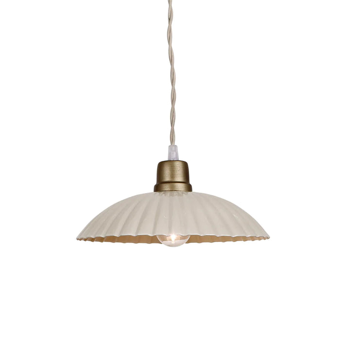 Beige Metal Pendant Lamp