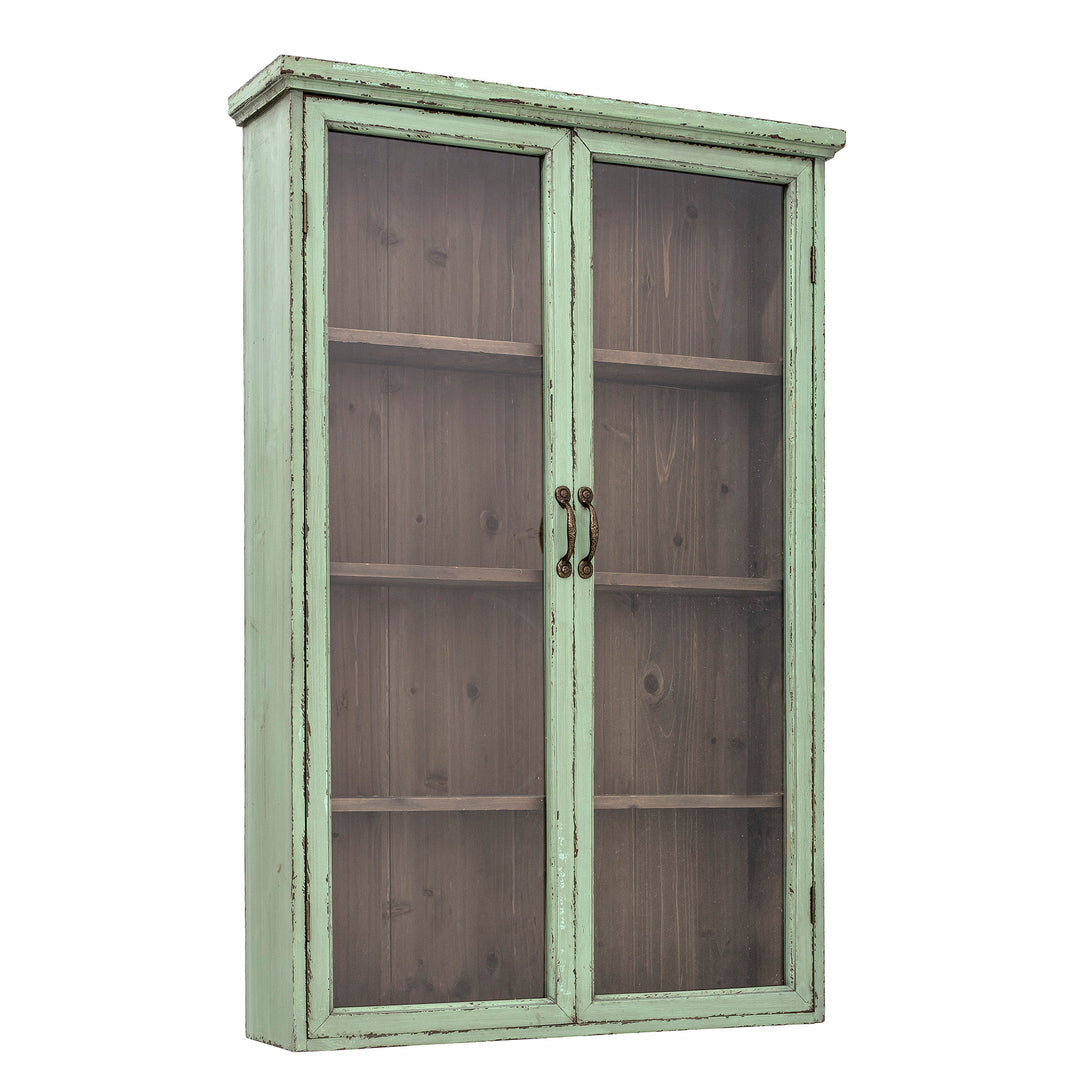Vitrina Madera Verde Grande