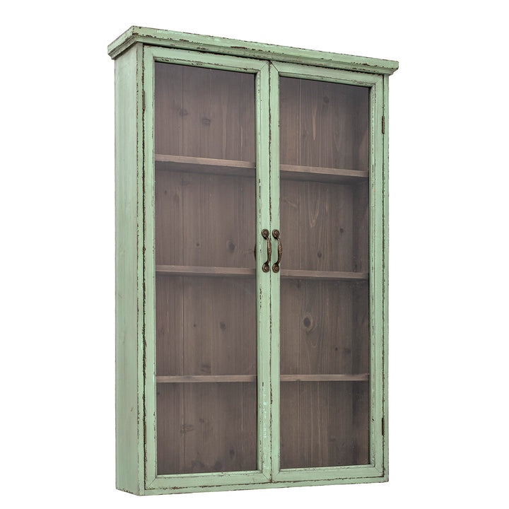 Vitrina Madera Verde Grande