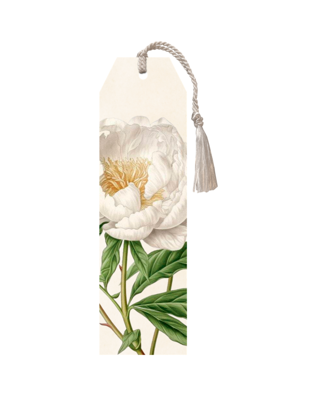 Marcapáginas Peonía Blanca