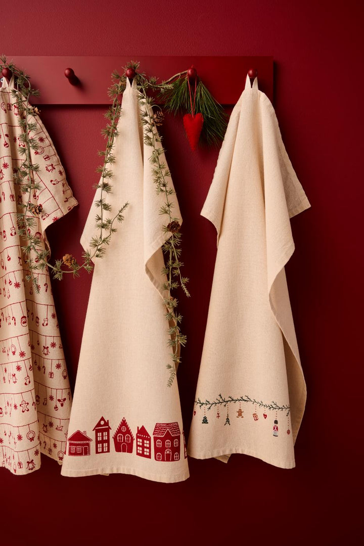 Tea Towel Casinhas Vermelhas
