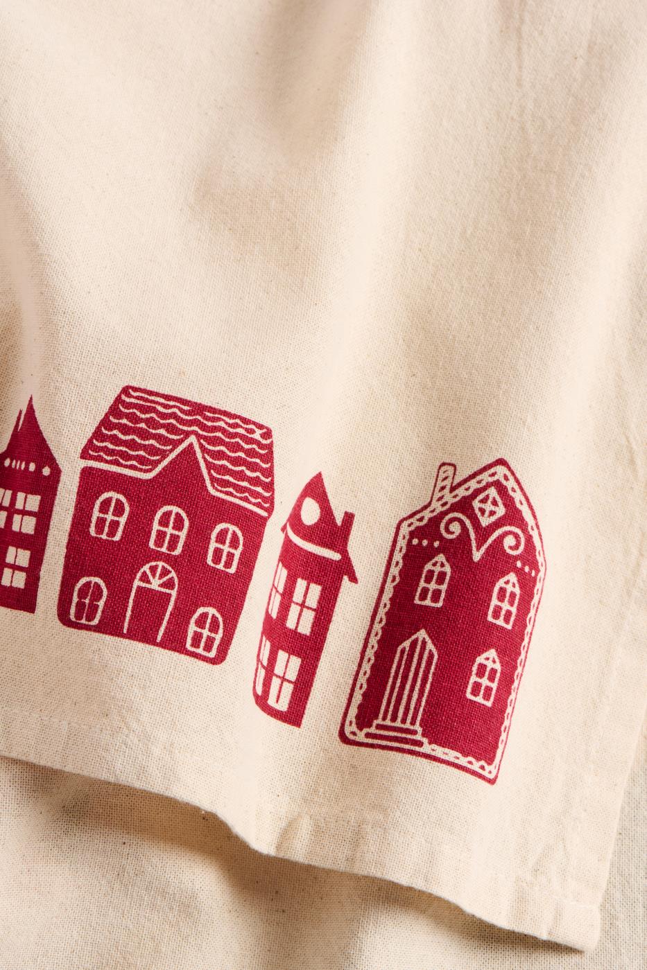 Tea Towel Casinhas Vermelhas