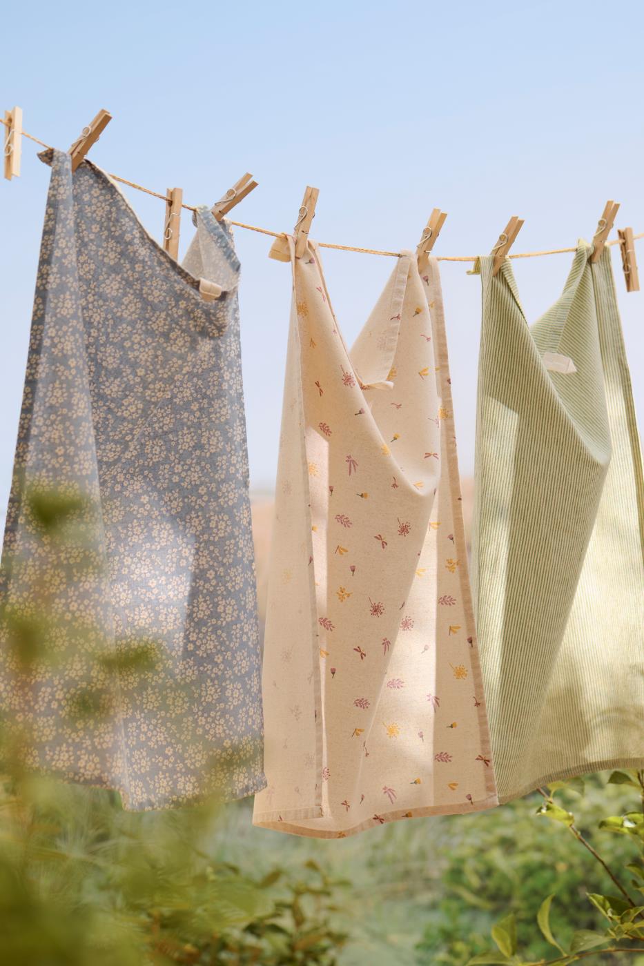 Green Striped Tea Towel