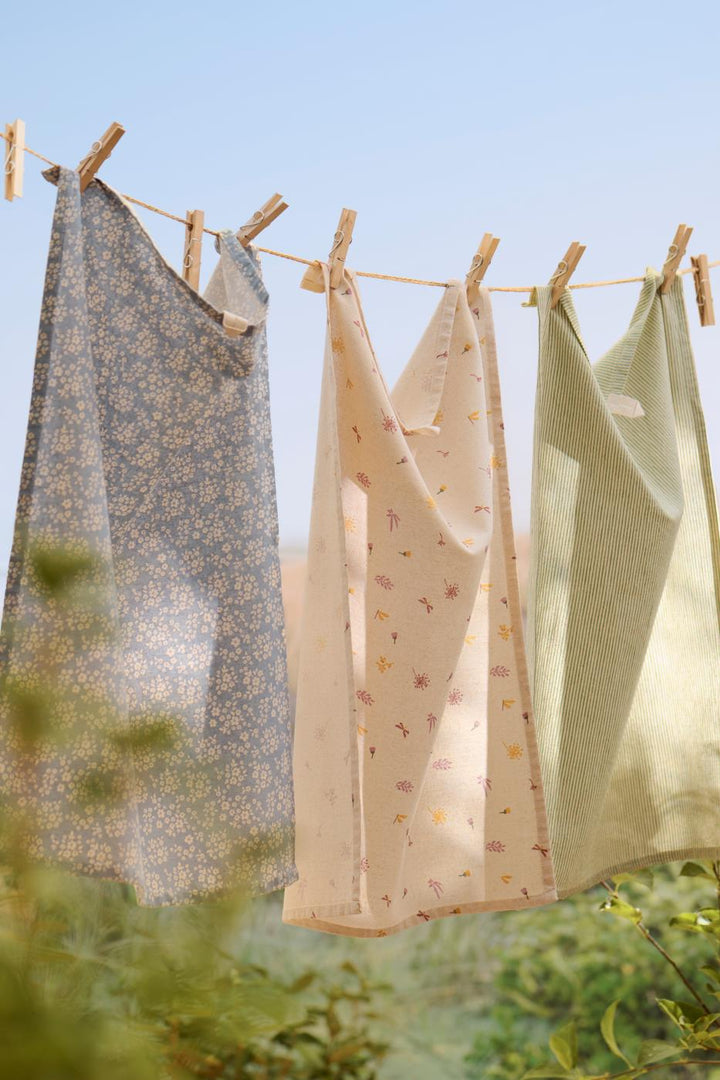 Light Blue Floral Tea Towel