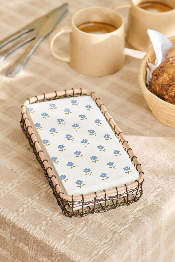 Guardanapo Papel Floral Azul