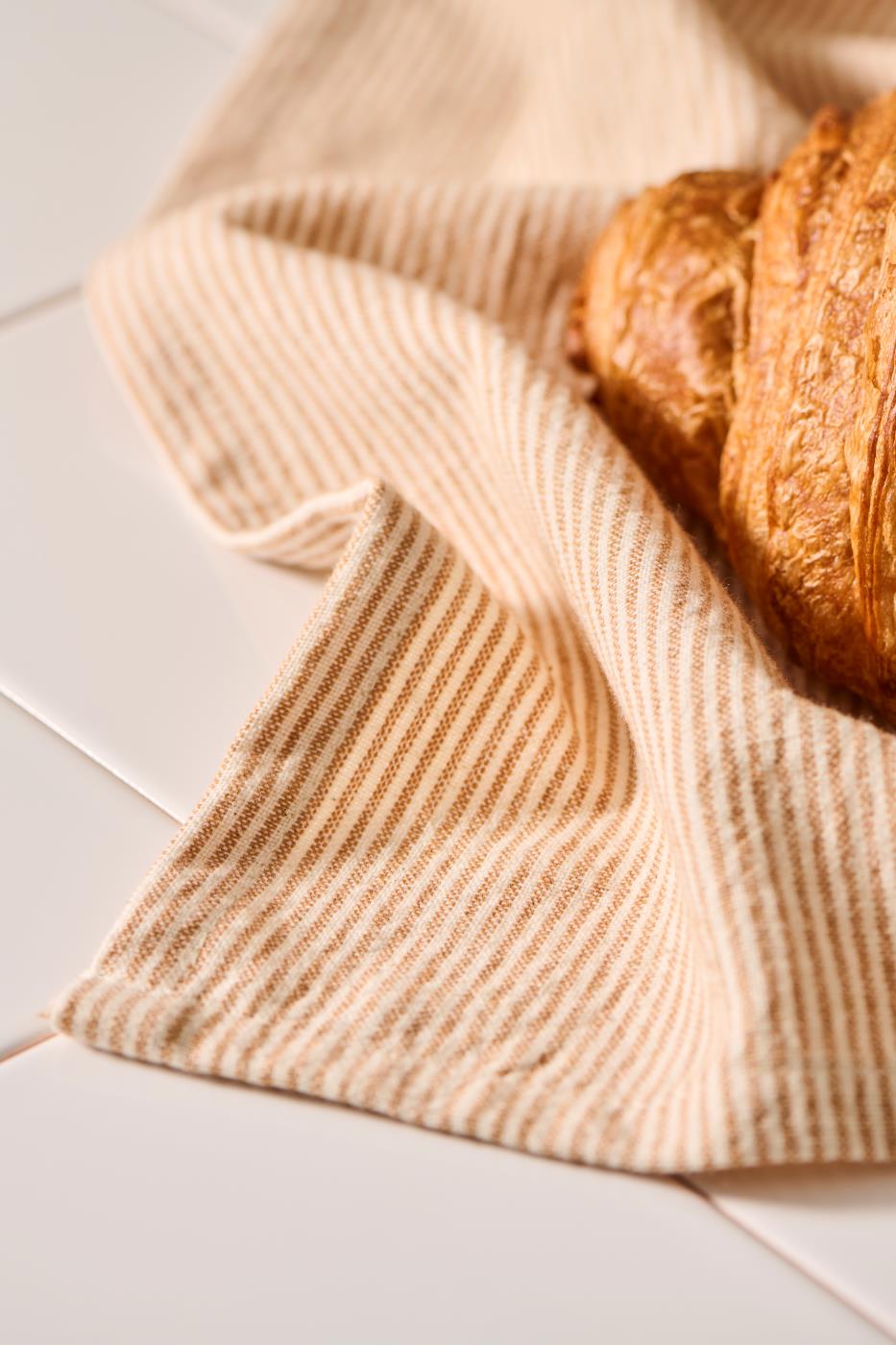 Tea Towel Castanho Riscas