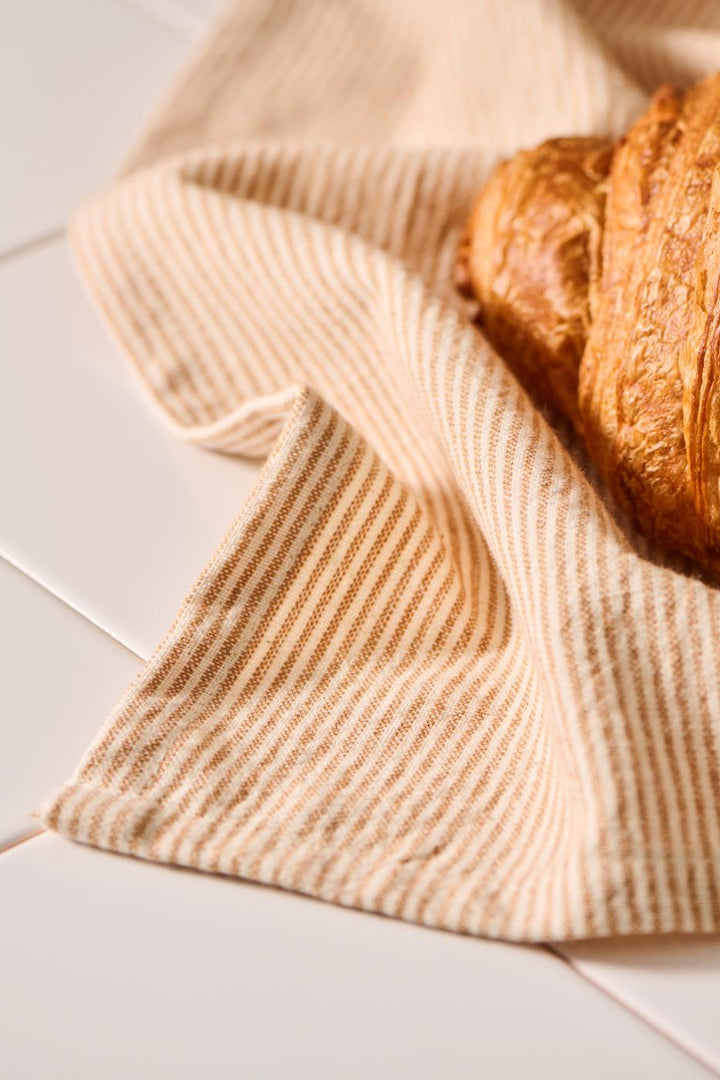 Tea Towel Castanho Riscas