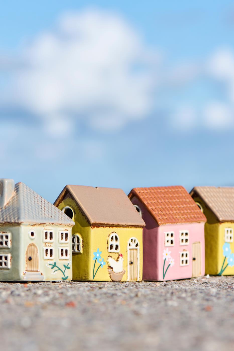 Conjunto de 4 mini casas