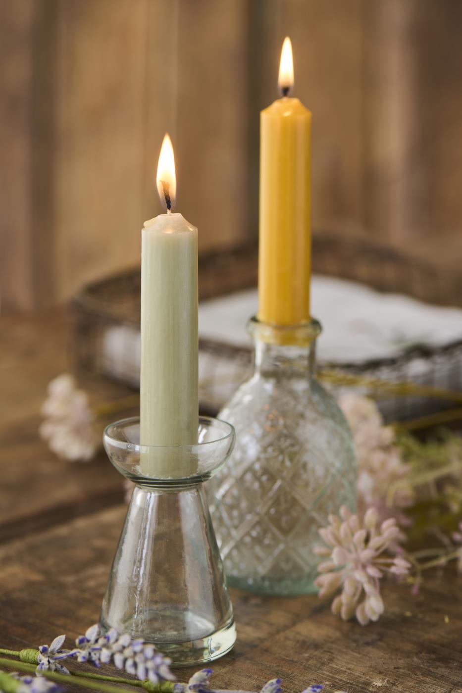 Vela pequeña verde clara