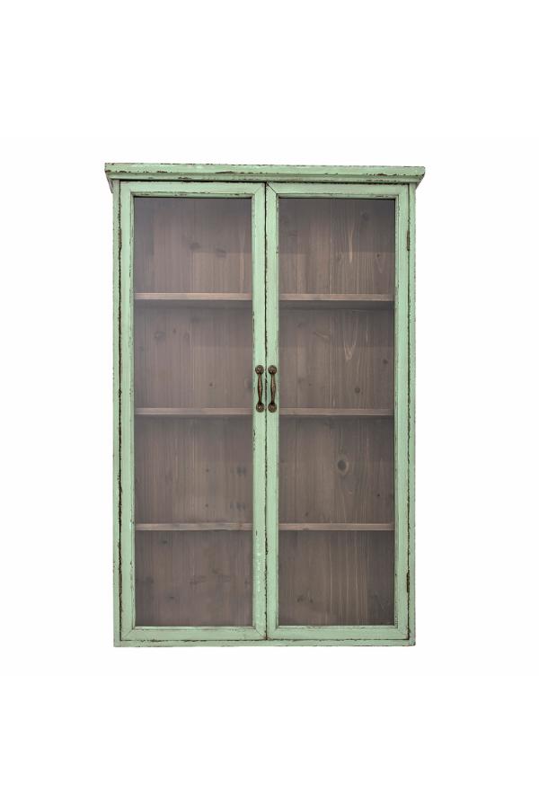 Vitrina Madera Verde Grande