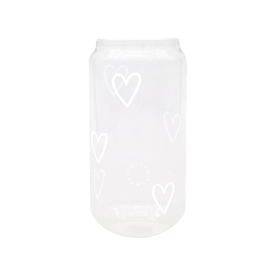 Corazones de copa de vidrio