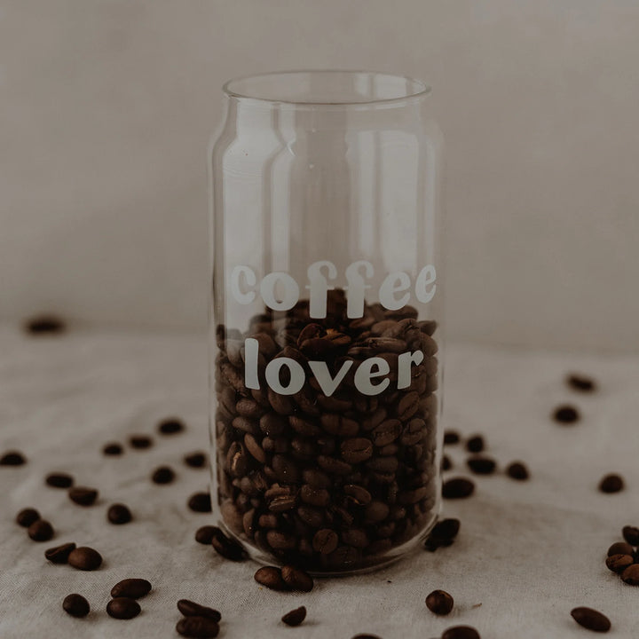 Taza de cristal para amantes del café