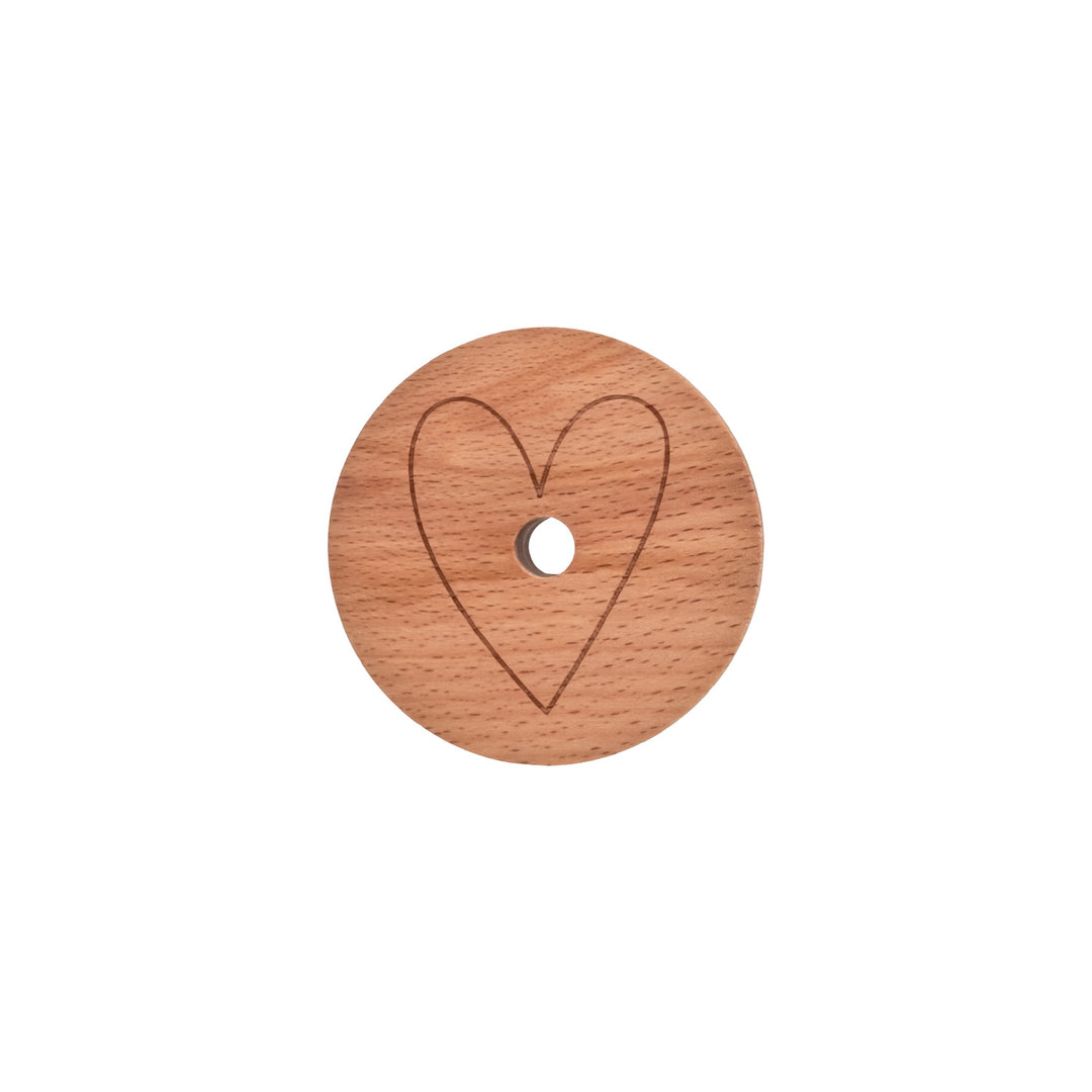 Tapa de corazón de madera