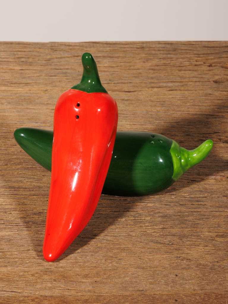 Salero y pimentero con jalapeño