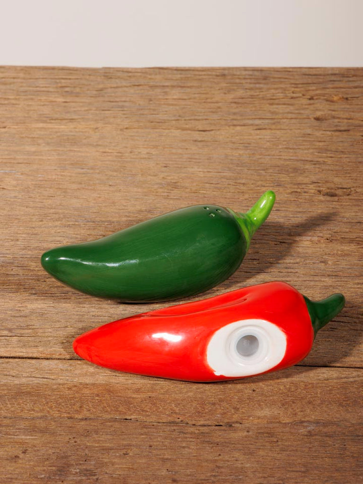 Salero y pimentero con jalapeño